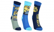 Minions 3 Pk Socks 2.5-3.5